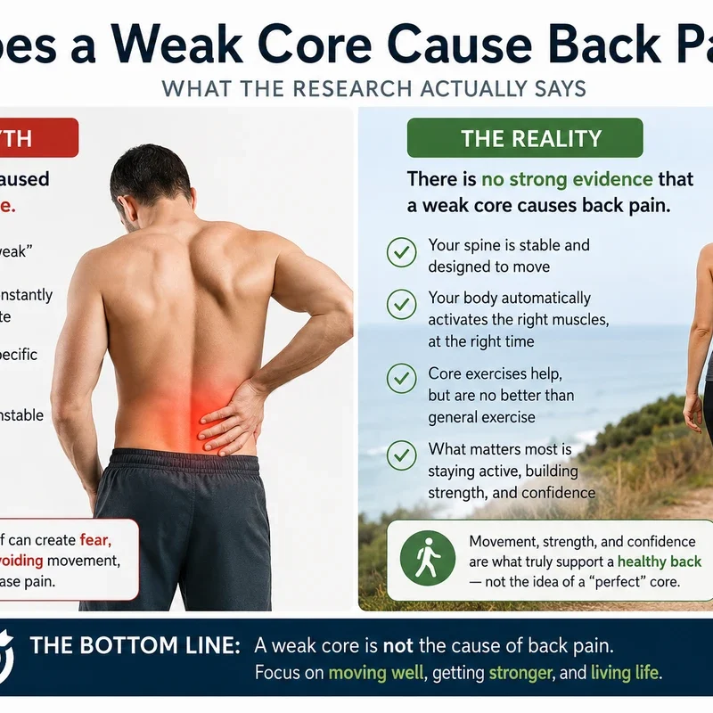 Weak Core Back Pain Blog 1200w